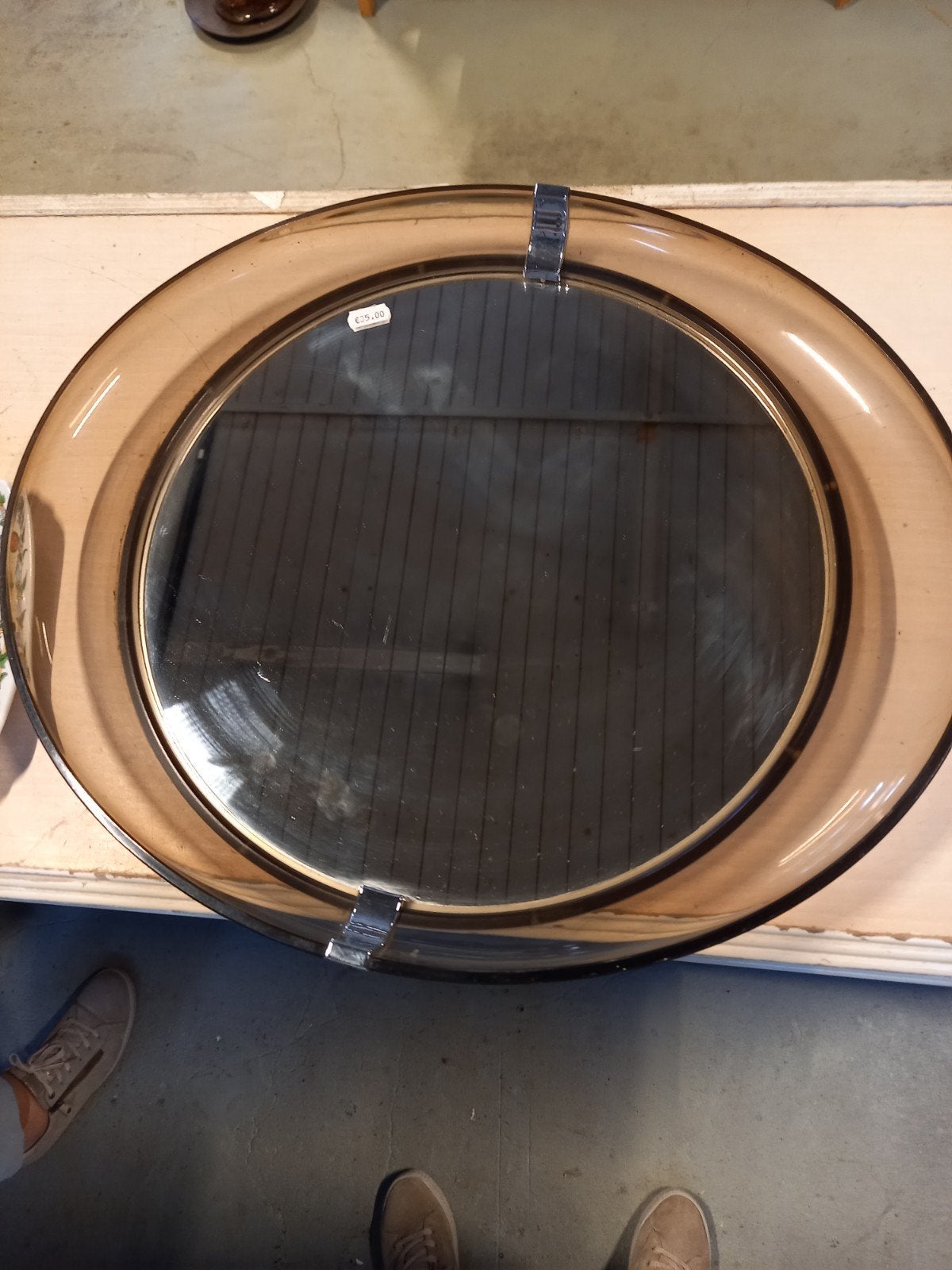 vintage Spiegel, Ophalen, Ovaal, Minder dan 50 cm, Minder dan 100 cm