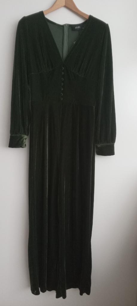 Cider groene fluweel tricot jumpsuit, maat M, nieuw, Verzenden, Nieuw, Stichting Angel's Choice, Groen