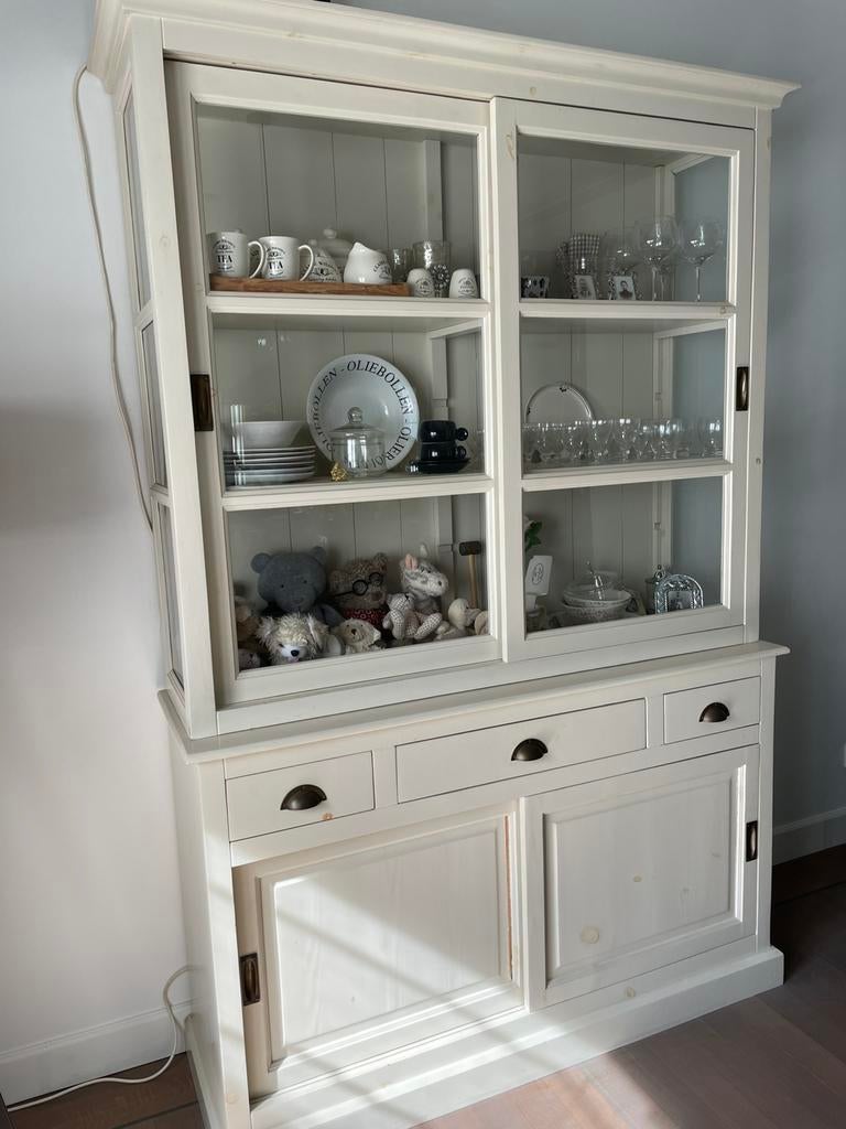 Witte buffetkast, Ophalen, Gebruikt, 100 tot 150 cm, 25 tot 50 cm