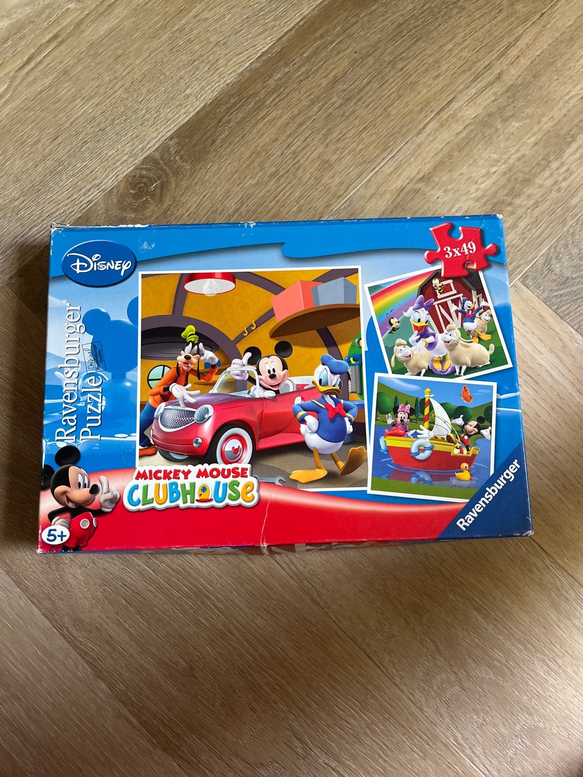 Ravensburger Disney Mickey Mouse Clubhouse Puzzel 3x49, Ophalen of Verzenden, Meer dan 50 stukjes, Gebruikt, 6 jaar of ouder