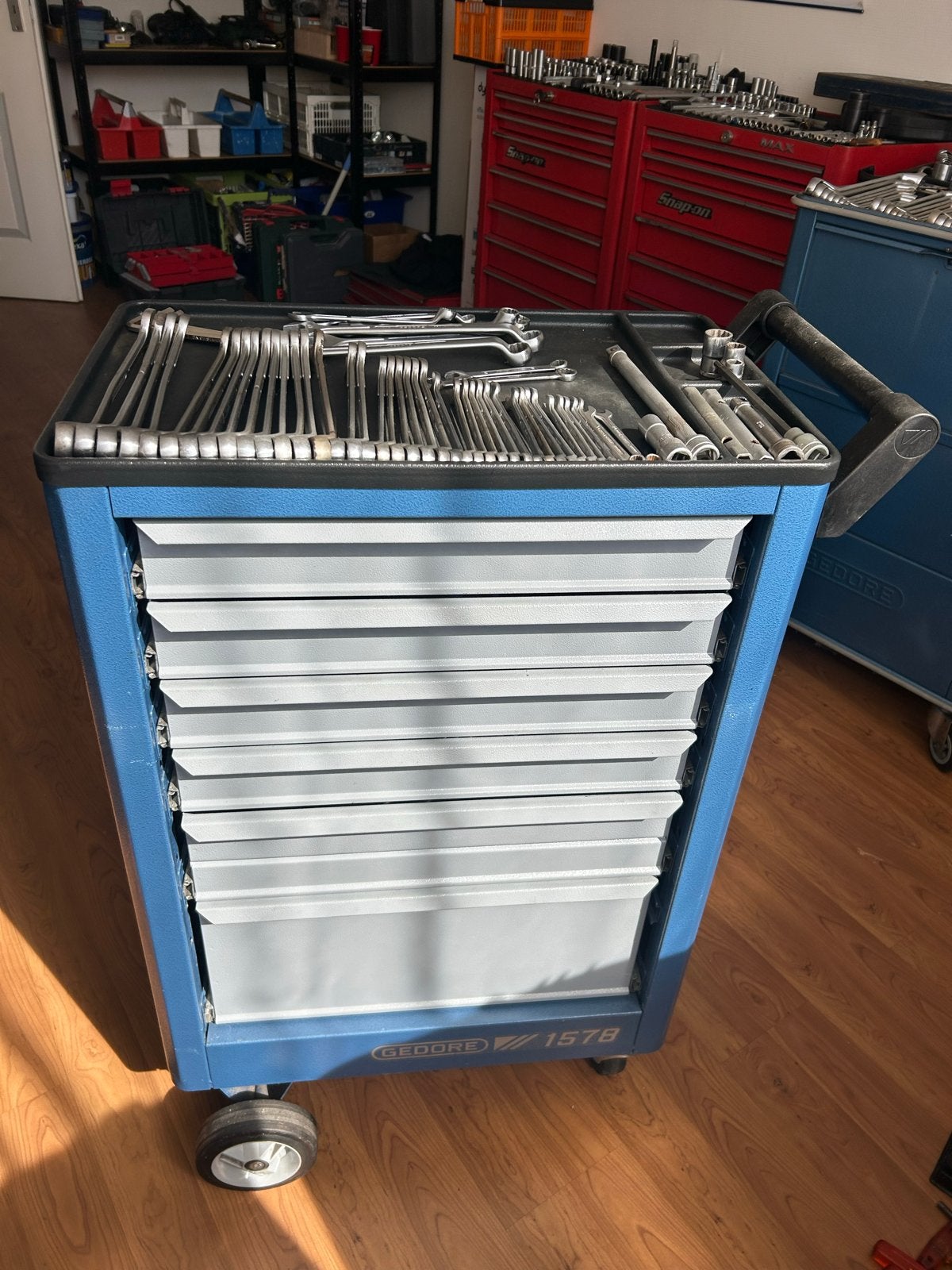 Gedore Gereedschapswagen met uitgebreide set gereedschap, Ophalen, Gebruikt, Gereedschapsopslag, Gedore