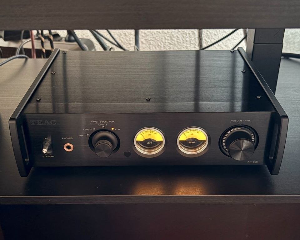 TEAC AX-505 stereo-integrated amplifier, zwart, 2x115 watt, Ophalen of Verzenden, Zo goed als nieuw, 120 watt of meer, Overige merken