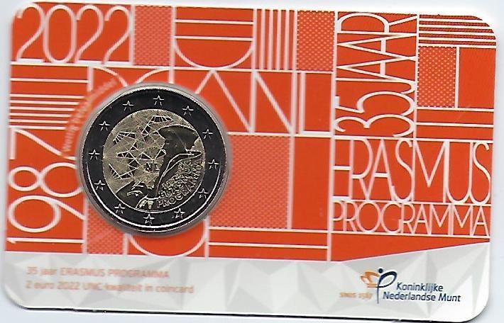Coincard Erasmus 2022, Postzegels en Munten, Munten | Nederland, Ophalen of Verzenden, Koningin Beatrix, Euro's