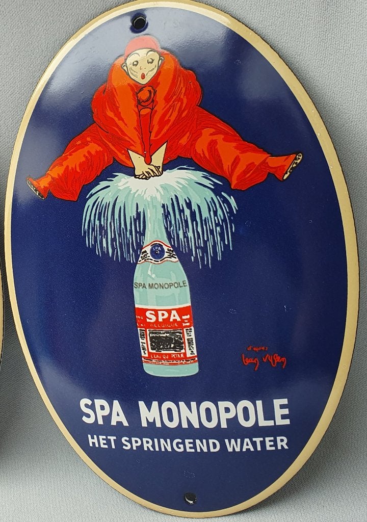 Emaille deurpostje Spa, Verzamelen, Merken en Reclamevoorwerpen, Verzenden, Zo goed als nieuw, Reclamebord