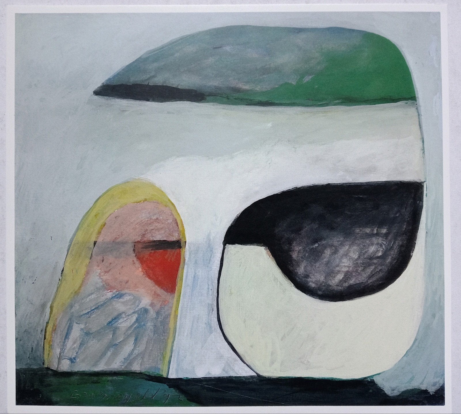 Doris Groeneveld Abstracte compositie offset prent, Ophalen of Verzenden