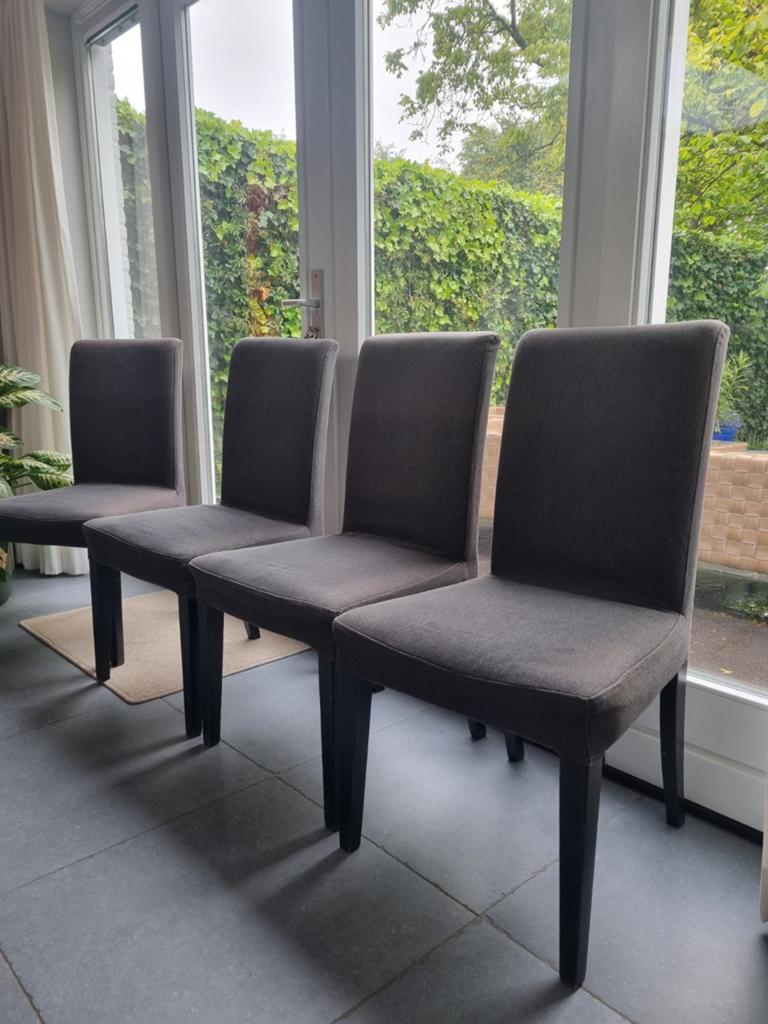 4 stoelen ikea henriksdal t.e.a.b., Huis en Inrichting, Stoelen, Ophalen, Gebruikt, Wit, Vier