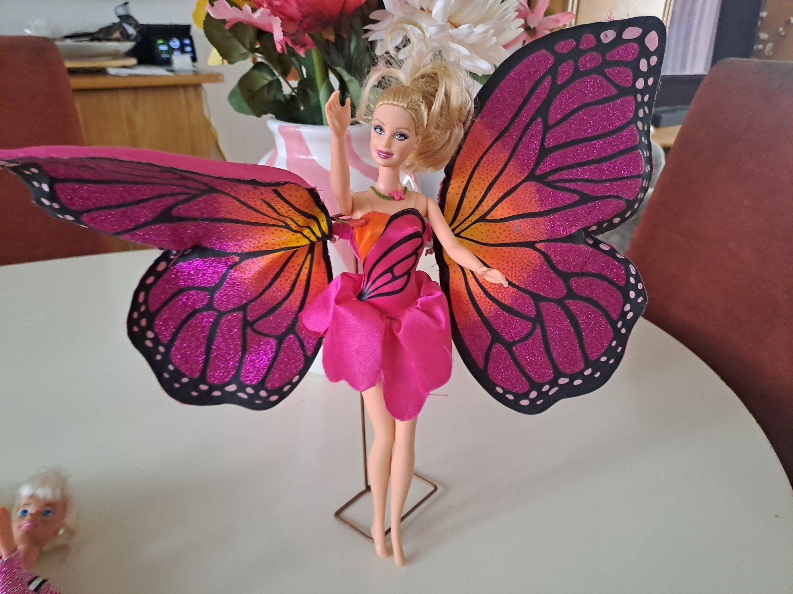 Barbie met vlindervleugels - Werkend en compleet, Ophalen of Verzenden, Gebruikt, Barbie