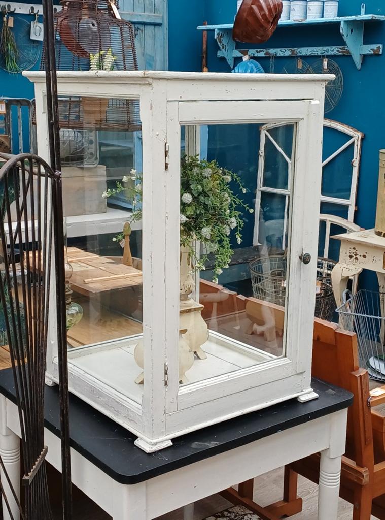 Brocante oude winkelvitrine - toonbankvitrine - vitrinekast, Antiek en Kunst, Curiosa en Brocante, Ophalen