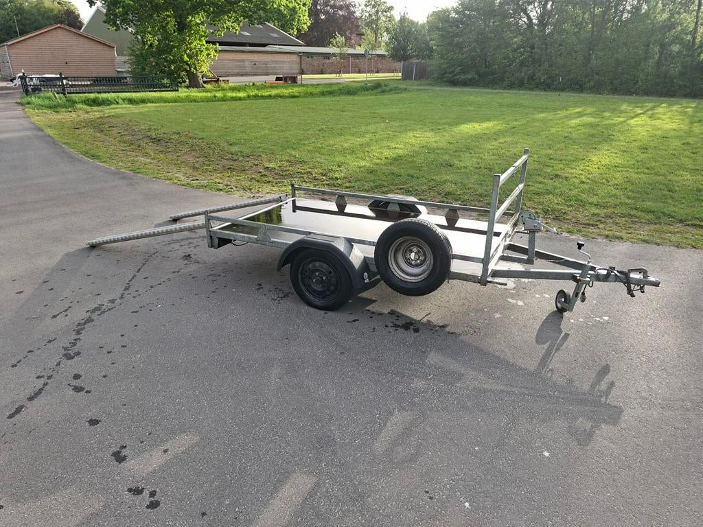 Plateauwagen / Bodem Aanhanger met Nieuwe Spatborden 750kg, Ophalen of Verzenden, Zo goed als nieuw