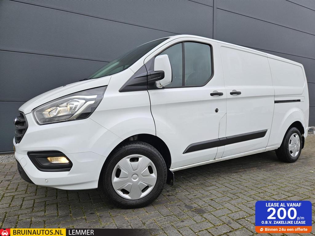 Ford Transit Custom 2.0 TDCI L2H1 Airco Trekhaak Auto 129pk, Auto's, Bestelauto's, Euro 6, 4 cilinders, 129 pk, Wit