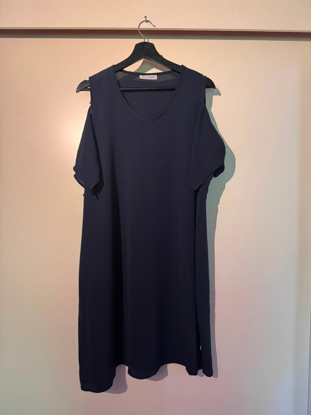 Donkerblauwe Zhenzi jurk maat 48, Ophalen of Verzenden, Zo goed als nieuw, Blauw, Jurk