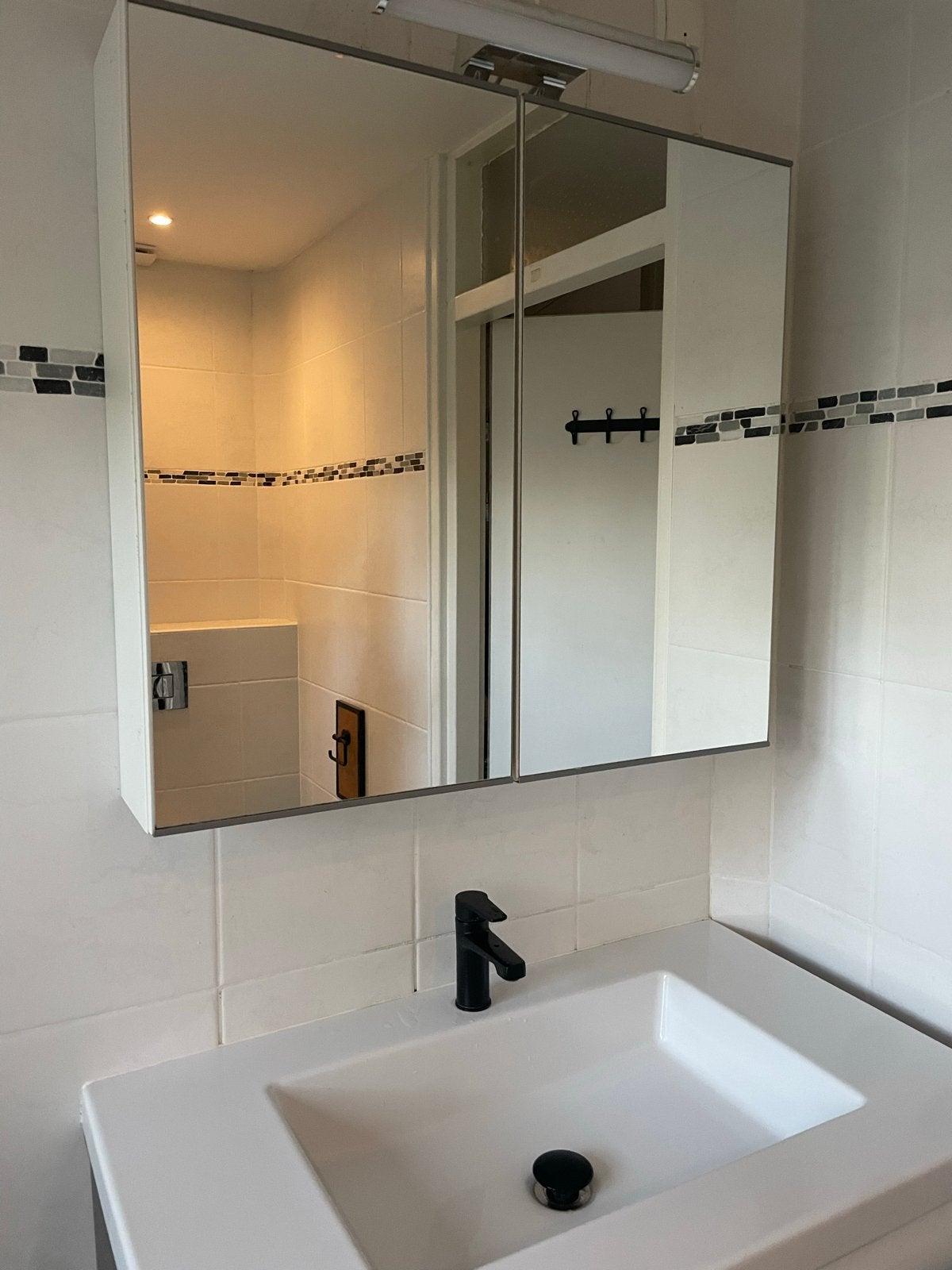 spiegelkast en designradiator, Huis en Inrichting, Ophalen of Verzenden, Gebruikt, 50 tot 100 cm, Wasbak of Wastafel