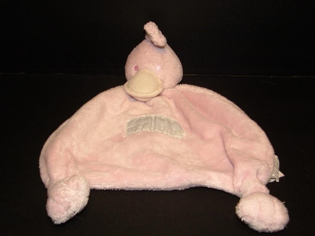 BAMBAM EEND KNUFFELDOEK VELOURS ROZE MET WITTE, Ophalen of Verzenden, Nieuw, Overige typen