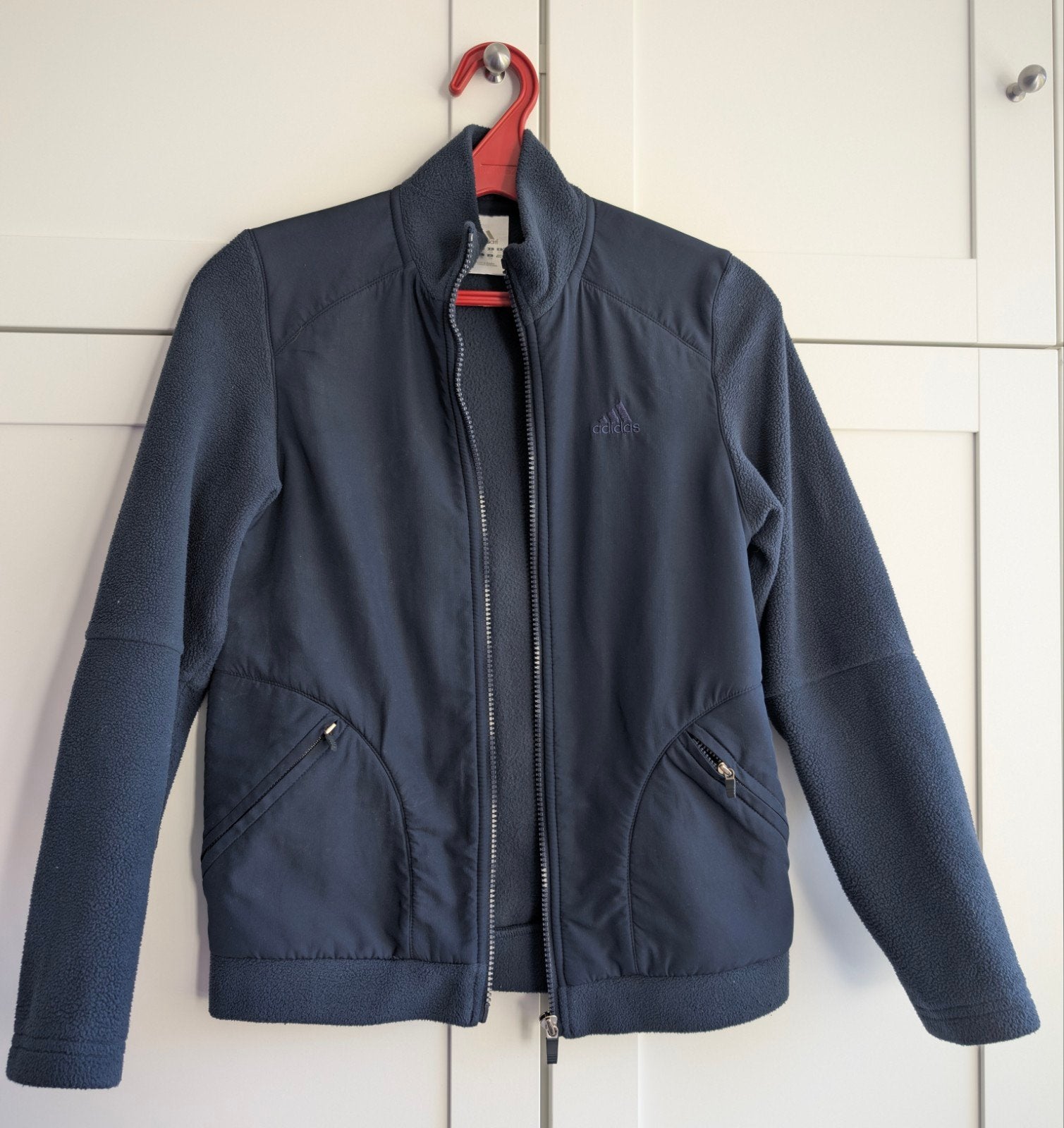 Adidas fleece jas - maat 152, Adidas, Jongen of Meisje, Ophalen of Verzenden, Zo goed als nieuw