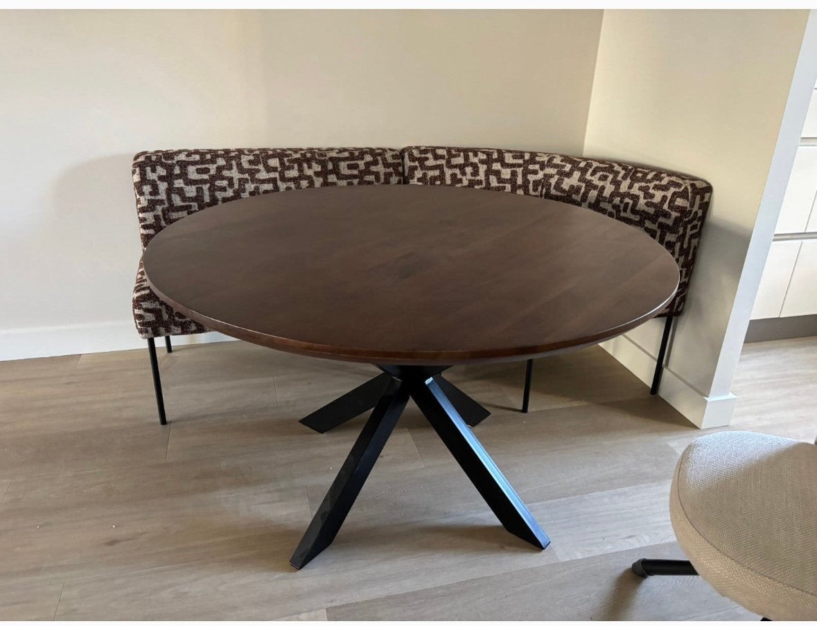 Ronde eettafel 130cm, Ophalen of Verzenden, Zo goed als nieuw, Rond, 100 tot 150 cm