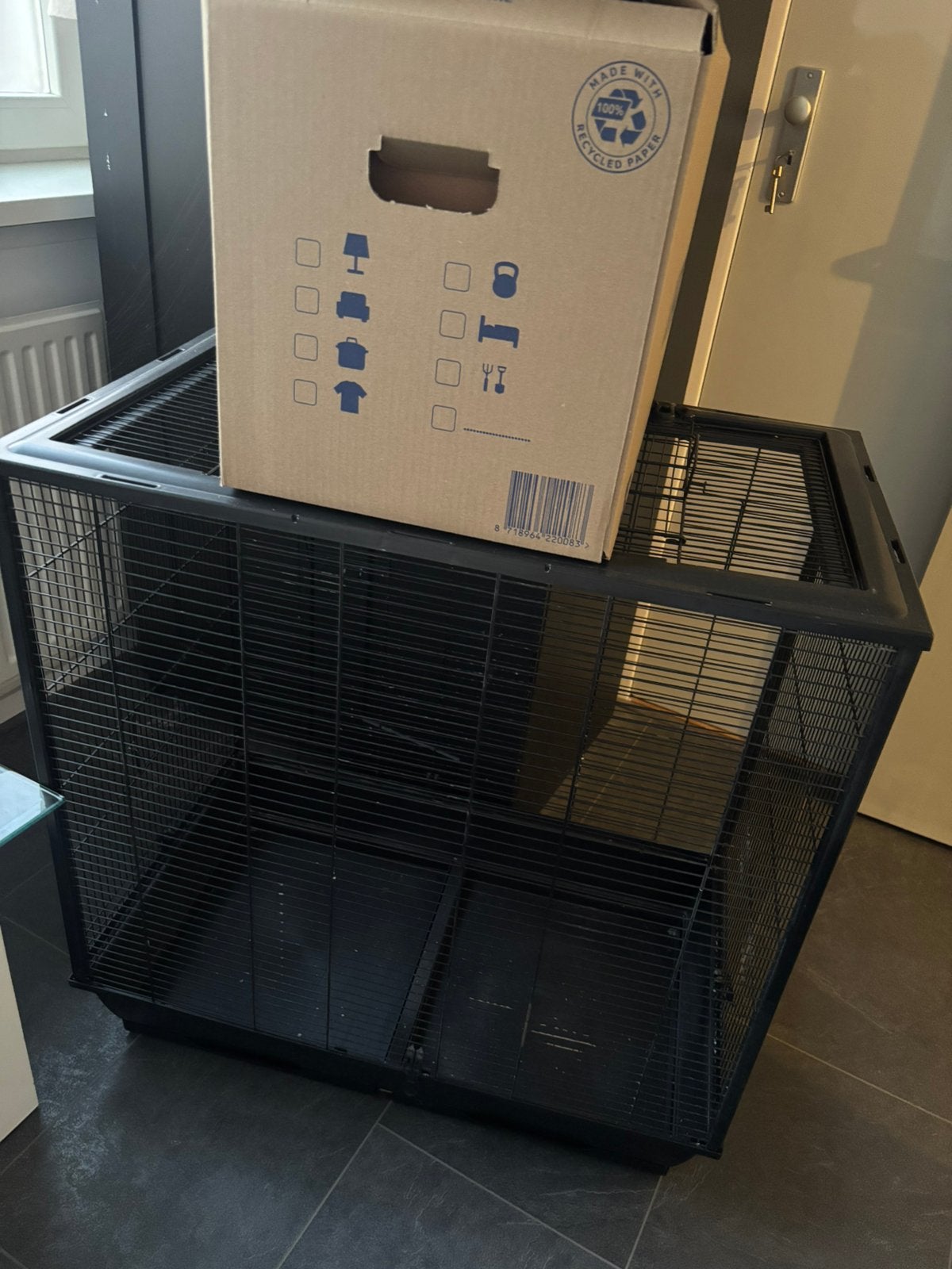 Vogelkooi plus toebehoren. Perfect voor opstart, Ophalen, Gebruikt, Vogelkooi