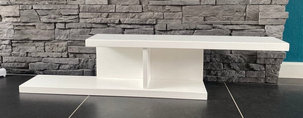 2 leuke witte zwevende wandplank 110 cm, Ophalen, Gebruikt