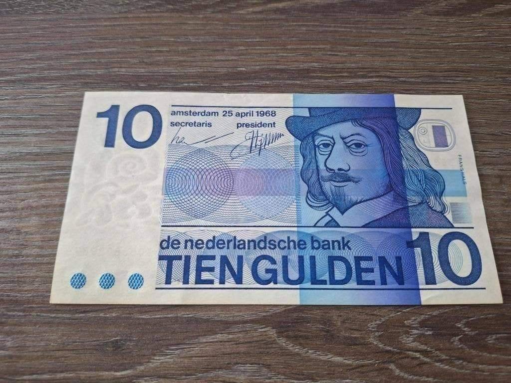 Prachtig biljet 10 gulden Frans Hals, 1968, Postzegels en Munten, Ophalen of Verzenden, 10 gulden