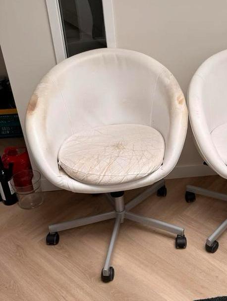 1x IKEA SKRUVSTA bureaustoelen - Gebruikt, gratis afhalen, Huis en Inrichting, Bureaustoelen, Ophalen, Gebruikt, Wit, Bureaustoel