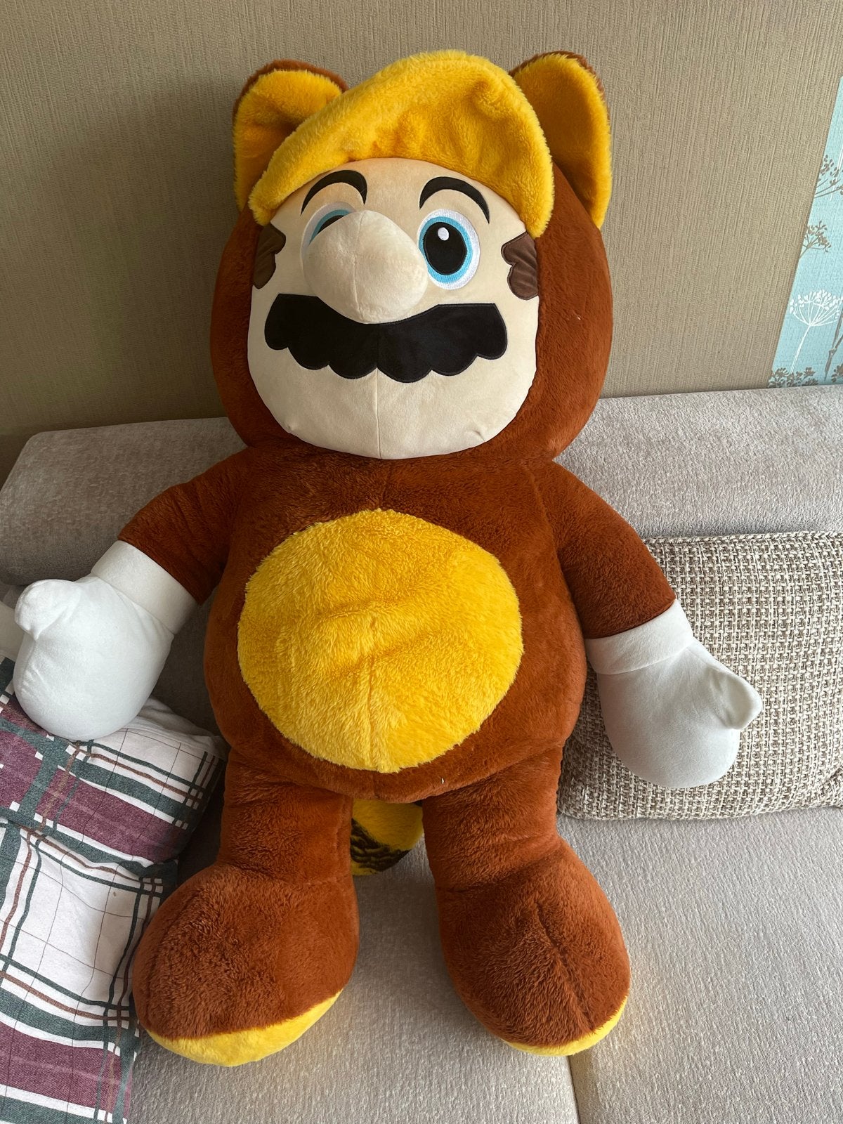 Grote Super Mario Tanooki Knuffel - Zo goed als nieuw, Ophalen, Overige typen, Zo goed als nieuw, Nintendo