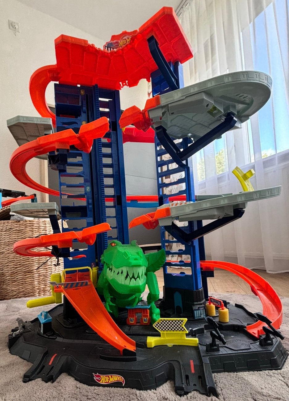 Hot Wheels Ultimate Garage T-Rex, Ophalen, Hot Wheels, Handmatig, Racebaan