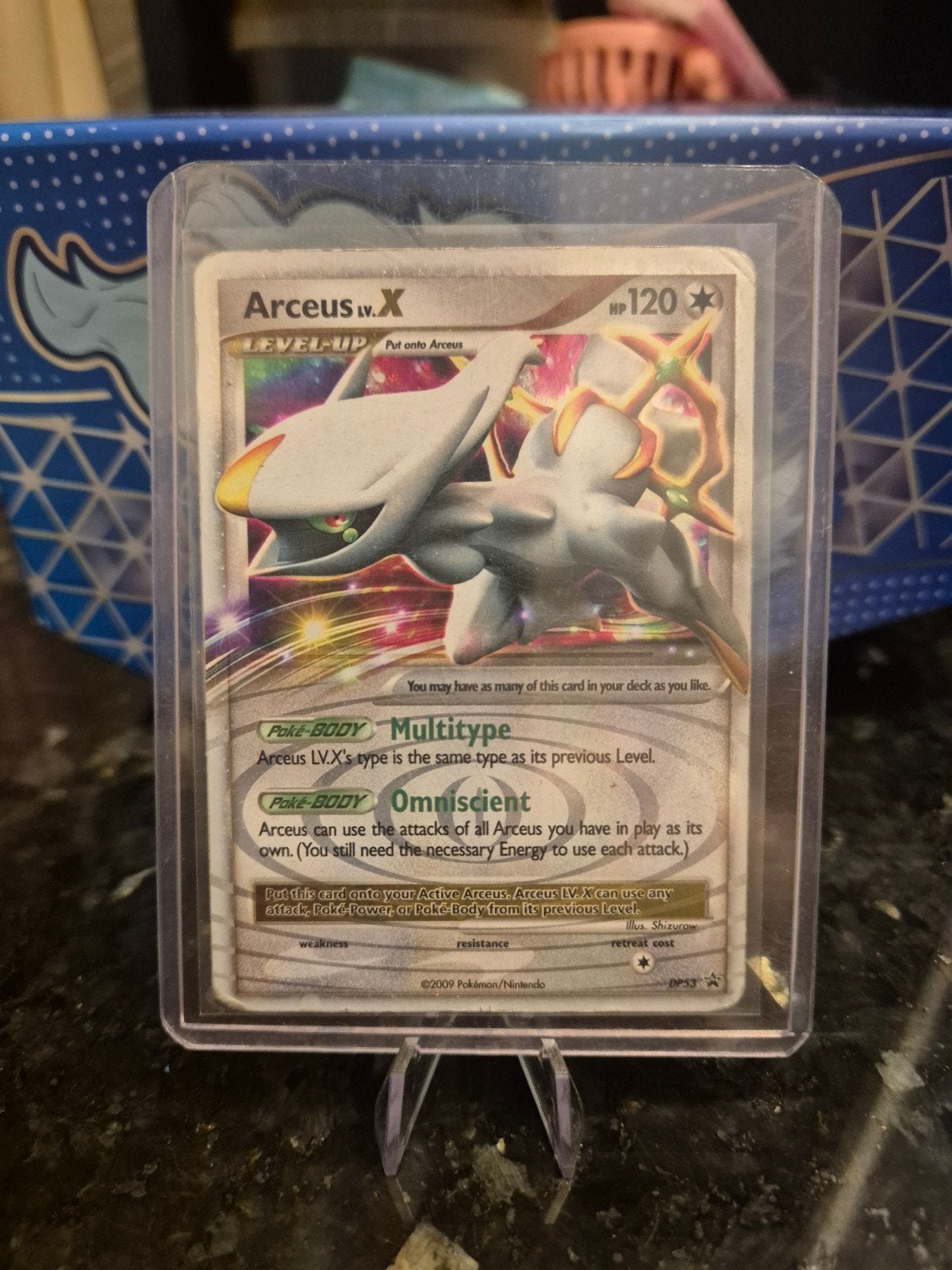 Arceus LV.X Pokemon Holo Bleed, Ophalen of Verzenden, Zo goed als nieuw, Losse kaart, Foil
