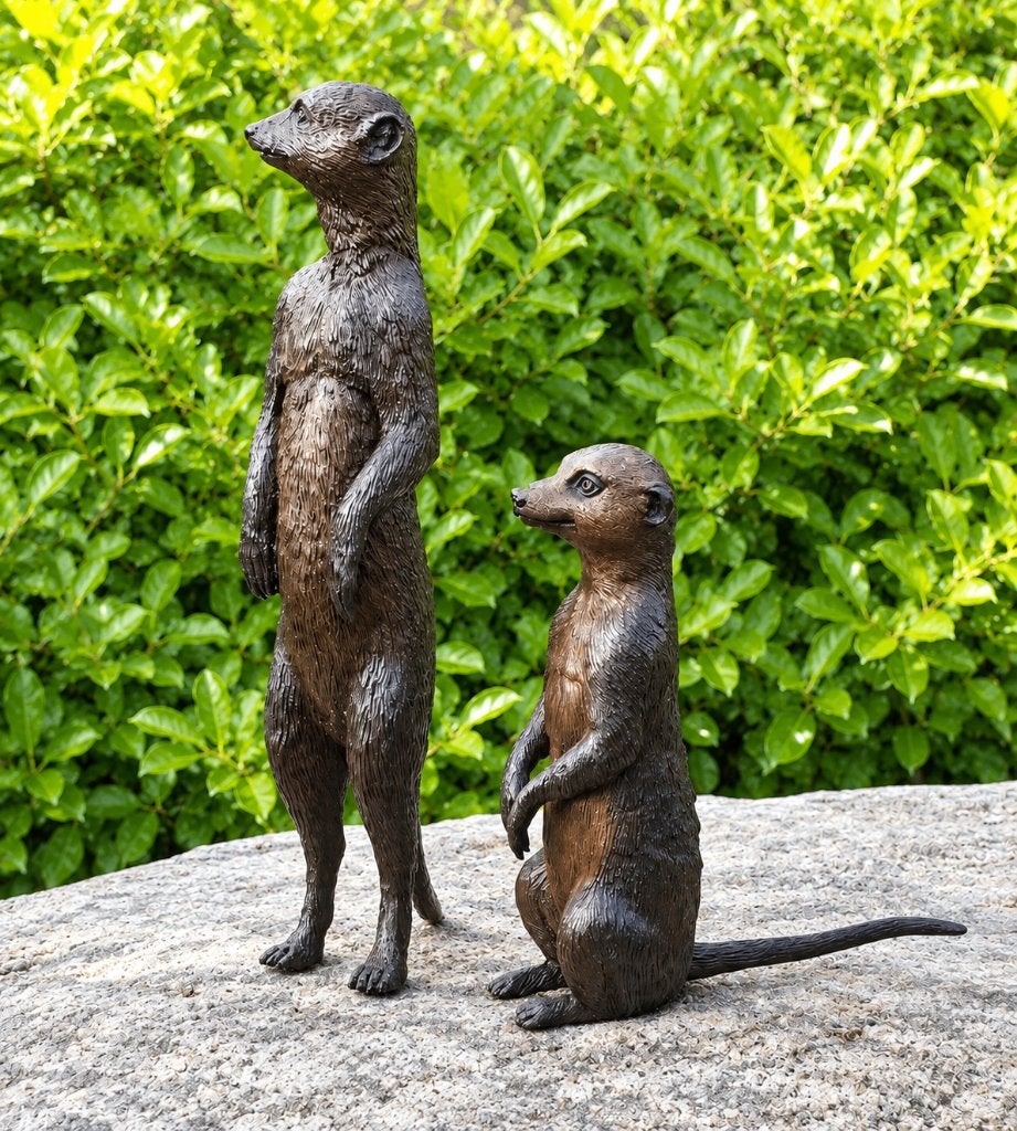STOKSTAART / 2 MODELLEN / BRONZEN TUINBEELD, Dierenbeeld, Nieuw, Info@huisentuindecoratiemarie.nl, Huis en tuin decoratie marie
