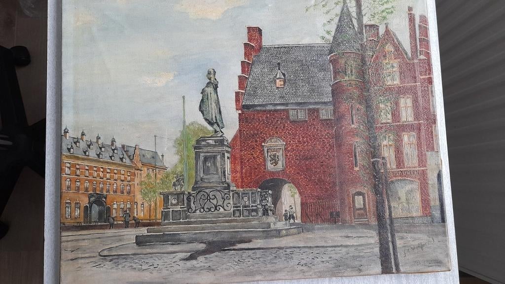Schilderij van de Oranjepoort in Den Haag, Ophalen of Verzenden