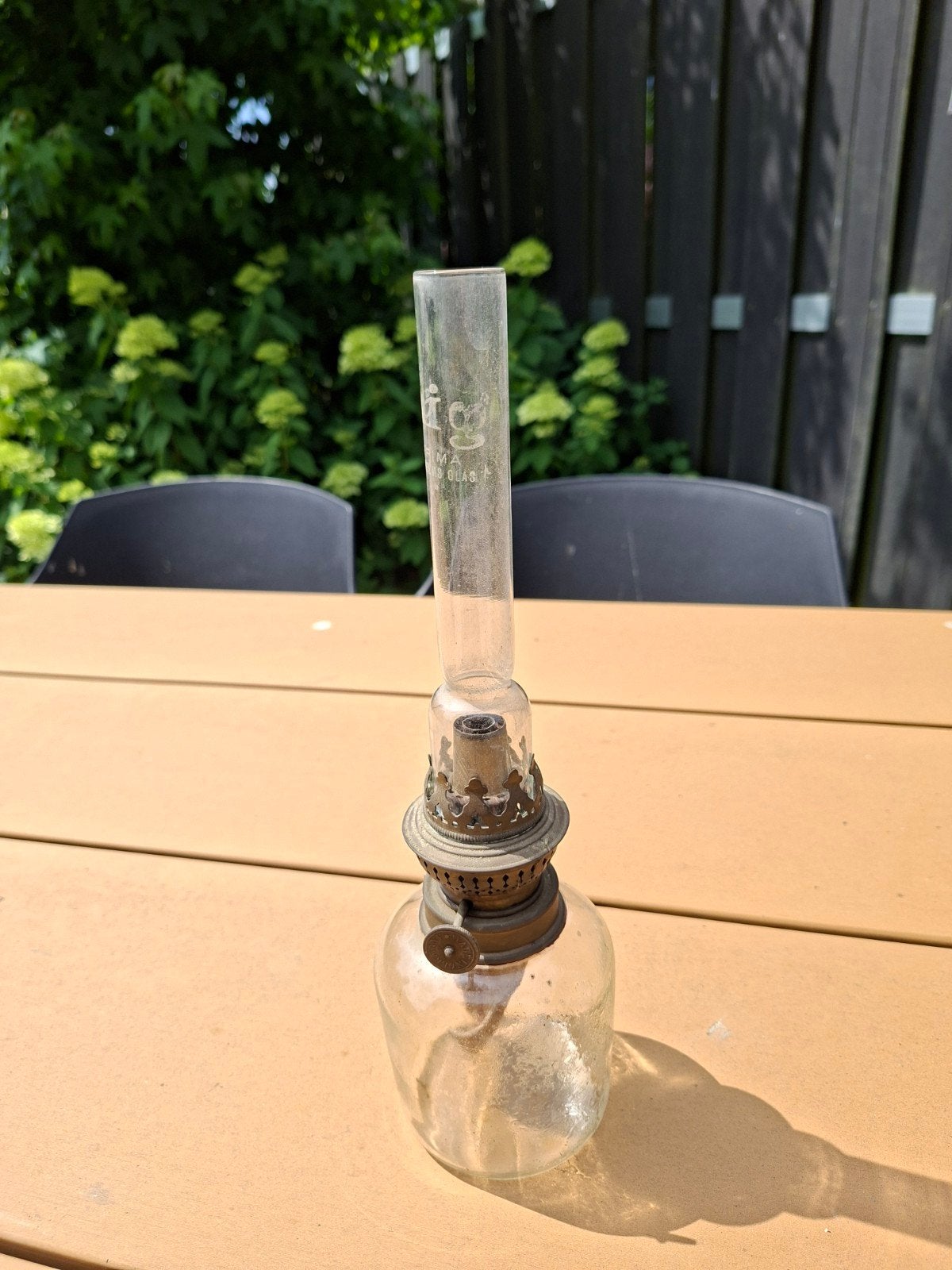 Oude petroleumlamp - Vintage verlichting, Ophalen of Verzenden