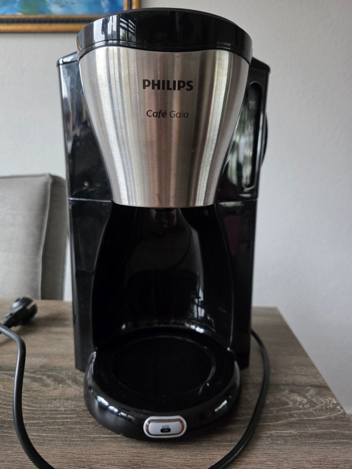Philips Café Gaia Koffiezetapparaat - Zwart/RVS, Ophalen, Gebruikt, Koffiemachine, Gemalen koffie