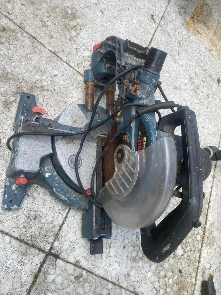 Einhell KGSZ 210/1 Afkortzaag - Gebruikt, Doe-het-zelf en Verbouw, Gereedschap | Zaagmachines, Gebruikt, 600 tot 1200 watt, Ophalen of Verzenden