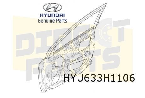 Hyundai i10 (1/14-2/20)  voorportier rechts (te spuiten) (bi