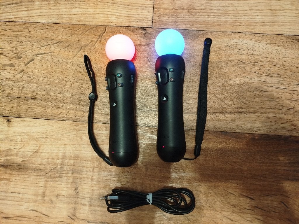 Set van 2 Playstation Move Motion Controllers, Spelcomputers en Games, Ophalen of Verzenden, Zo goed als nieuw, Controller, PlayStation 3
