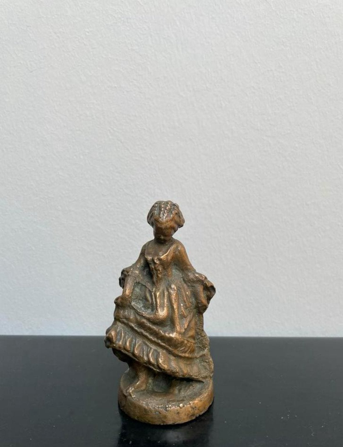 Antiek bronzen beeld danseres gesigneerd, Ophalen of Verzenden