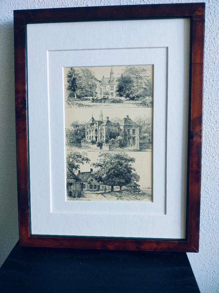 Craandijk Litho Olst De Haere Brabantsche Wagen 1880 (73), Antiek en Kunst, Kunst | Litho's en Zeefdrukken, Ophalen of Verzenden