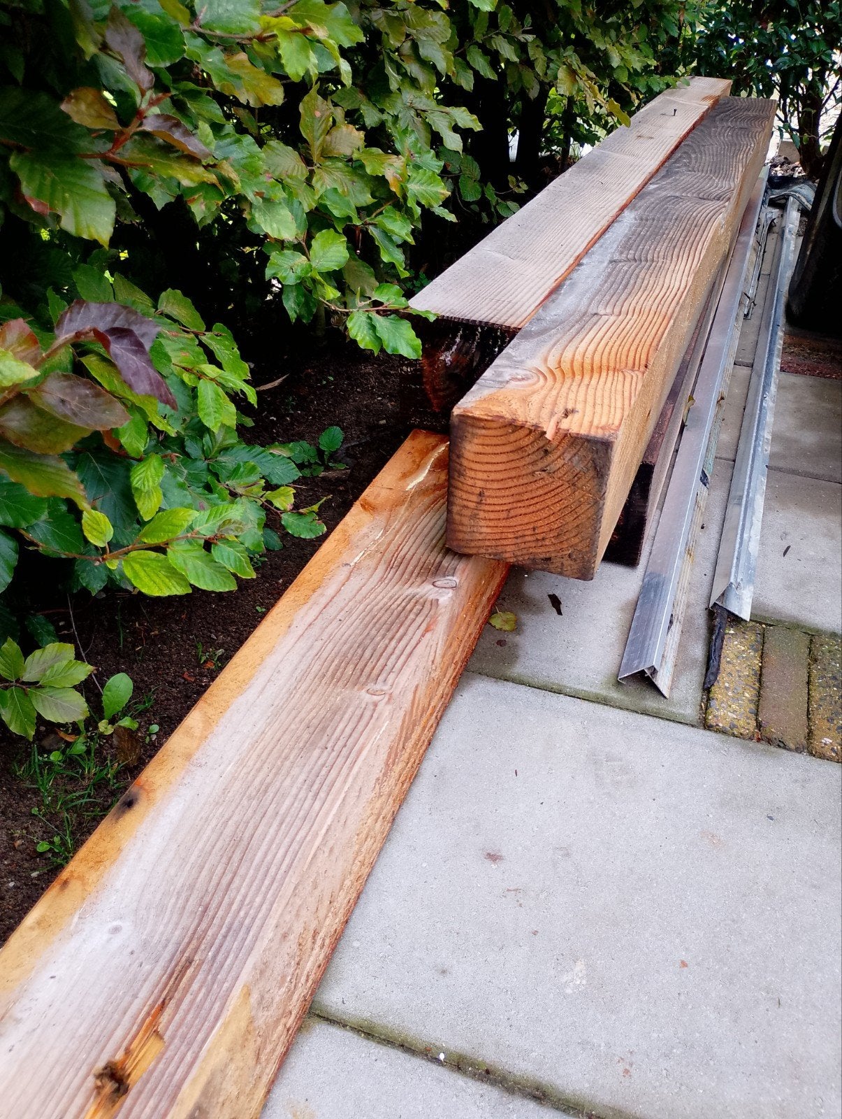 Diverse houten balken - Gebruikt, Ophalen, Gebruikt, Balk, Overige houtsoorten