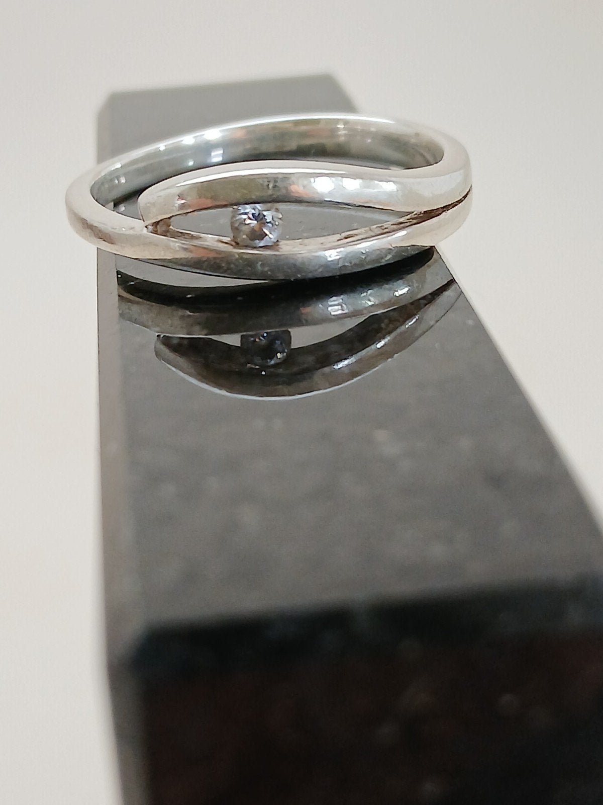 Zilveren ring met sprankelende zirkonia - Maat 20, Ophalen of Verzenden