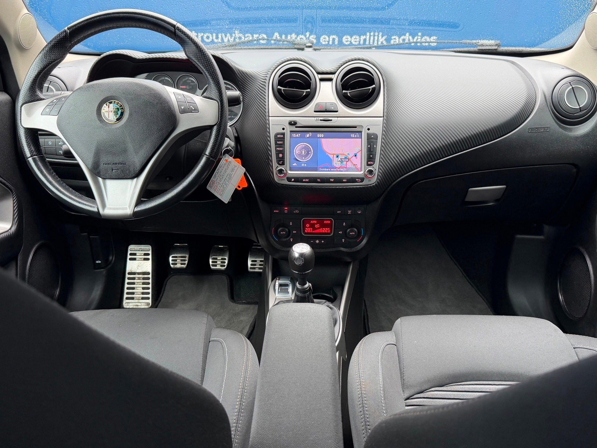 Alfa Romeo MiTo 0.9 TwinAir Distinctive|1e Eigenaar|Navi|Cli, Auto's, Voorwielaandrijving, Euro 5, Gebruikt, Zwart