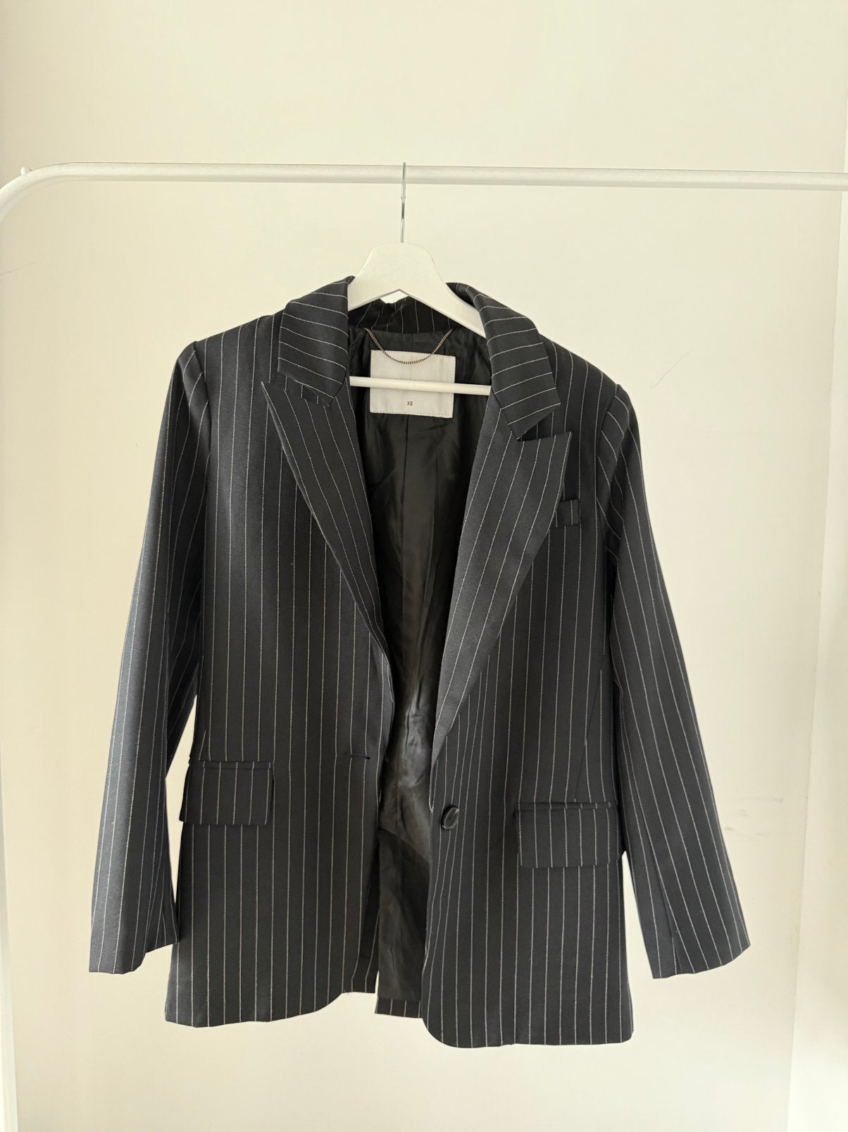 Blazer donkerblauw met streep Loavies, Ophalen of Verzenden, Zo goed als nieuw, Maat 34 (XS) of kleiner, Blauw