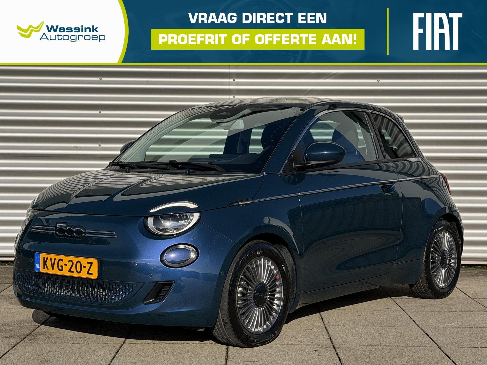 Fiat 500e Icon 42 kWh SOH 96% | Cruise Control | Stoelverwar, Auto's, Stof, 118 pk, 4 stoelen, Lane Keeping Assist