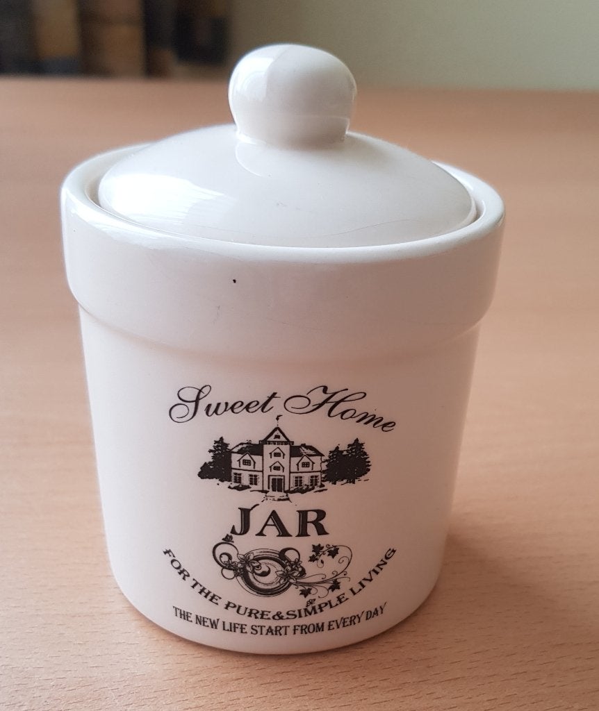 Leuk potje met deksel  (jar) merk: Siaki, Overige typen, Ophalen, Gebruikt