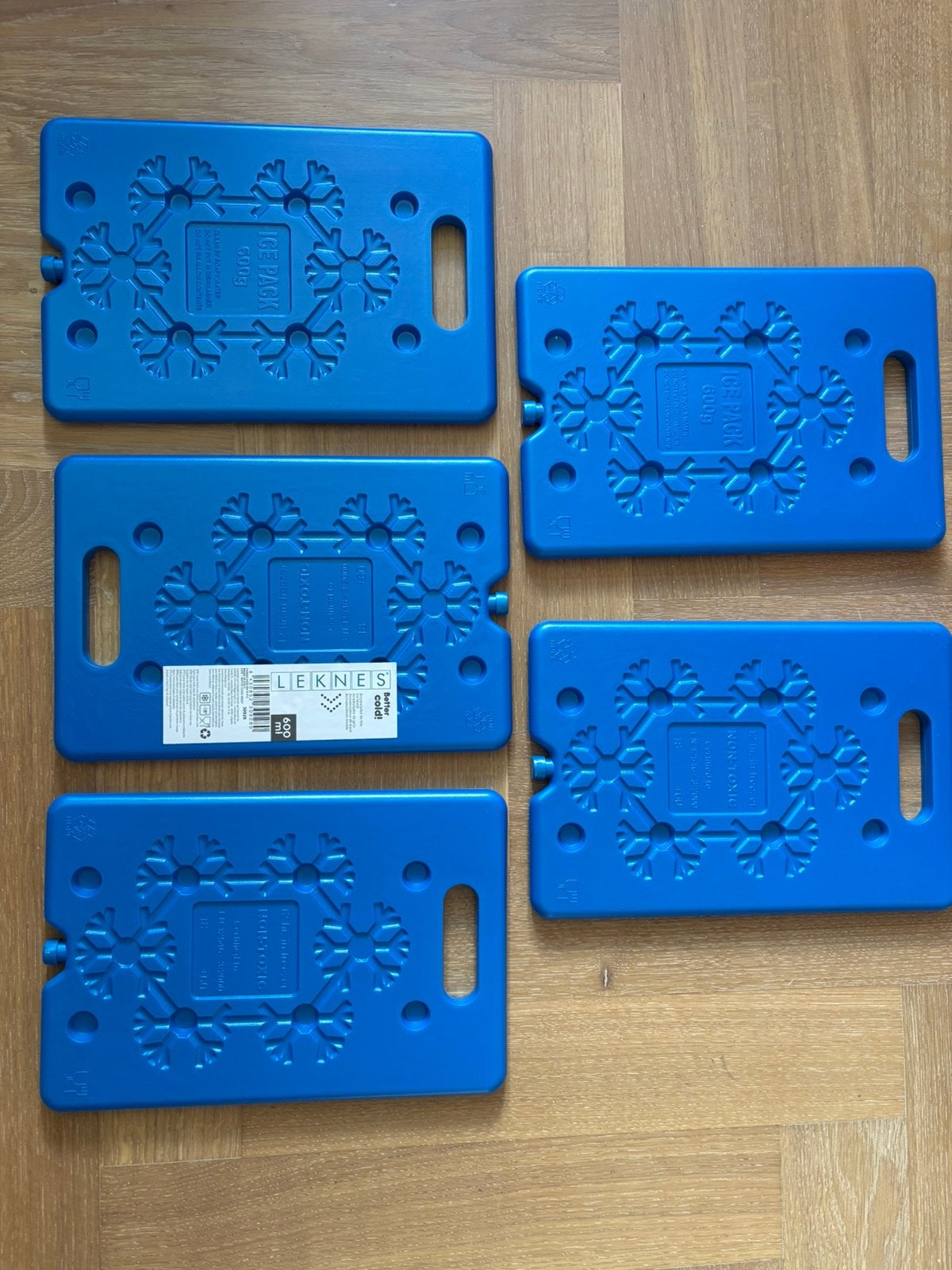 5 Nieuwe Koelelementen 600 ml - Ideaal voor Koelbox/Tas, Caravans en Kamperen, Koelboxen, Nieuw, Koel-accessoire, Ophalen of Verzenden