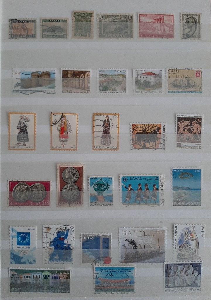1 Kaart Oude Klassieke Postzegels Griekenland Nr. 4 Gest, Ophalen, Griekenland, Gestempeld