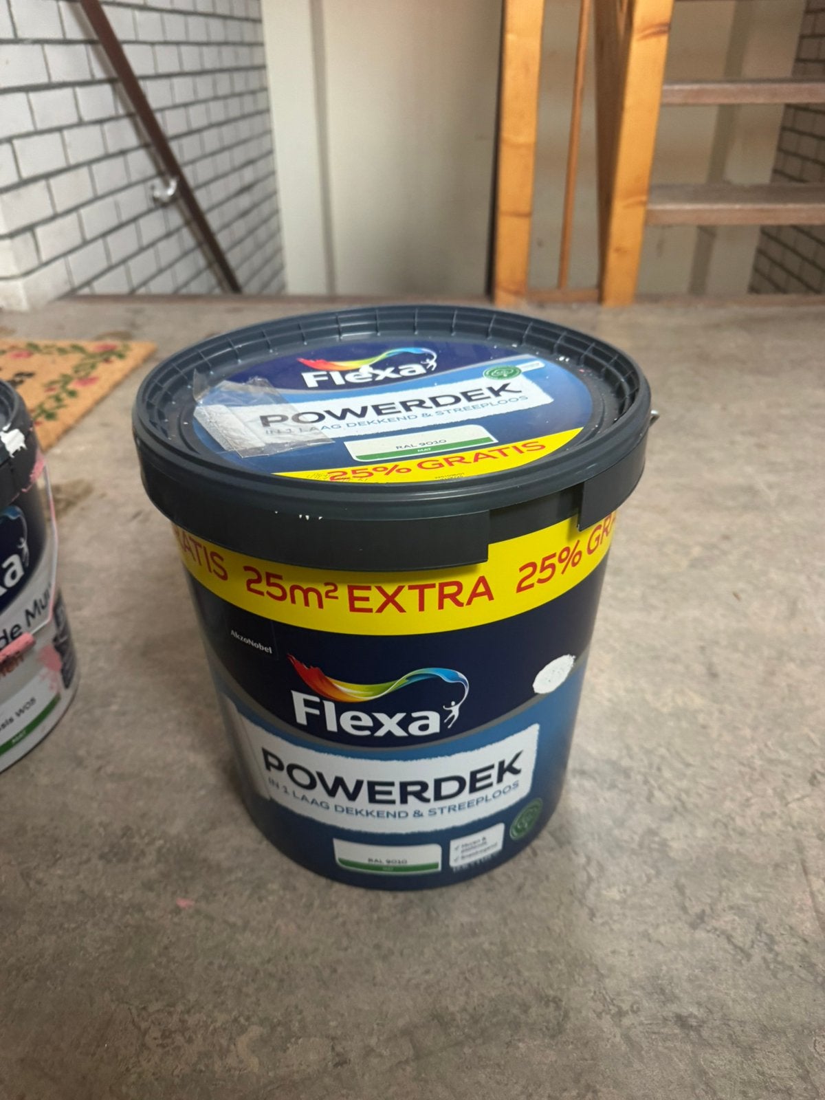 Flexa powerdek 9010 mat, Ophalen, Zo goed als nieuw, Wit