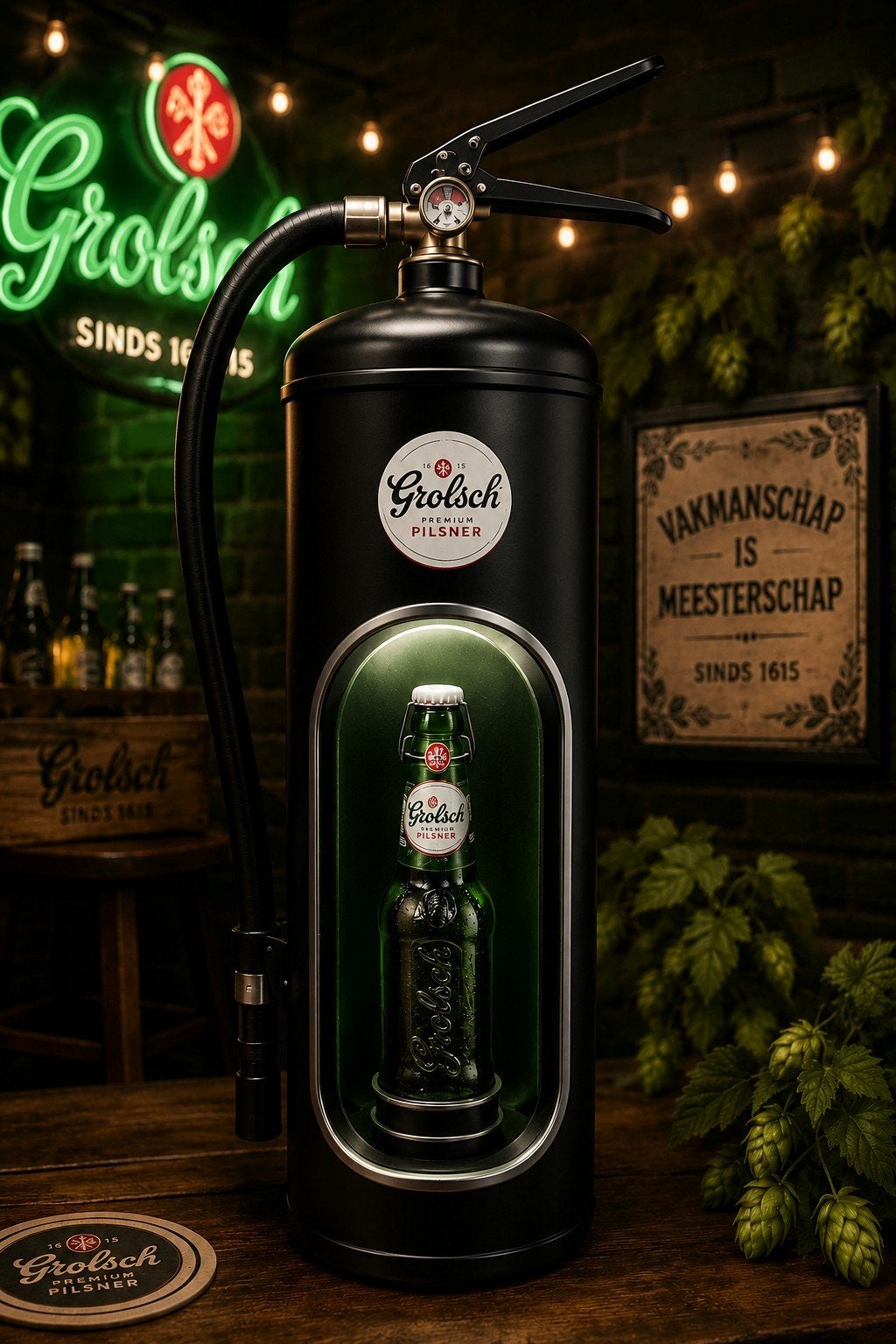 Unieke Bier Brandblussers | Grolsch • Hertog Jan • Heineken, Ophalen of Verzenden, Zo goed als nieuw, Overige typen
