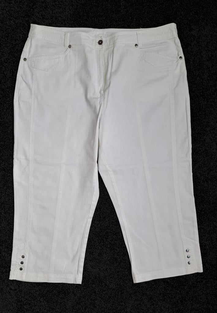 Witte capri van Canda, mt. 46, Wit, Maat 46/48 (XL) of groter, Ophalen of Verzenden, Zo goed als nieuw