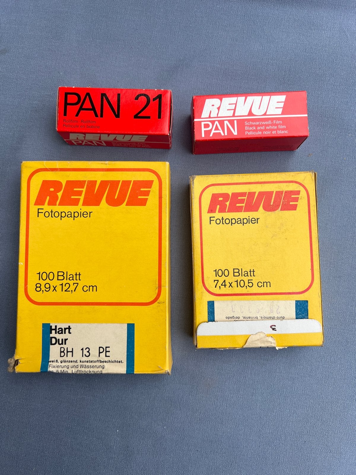 Vintage Revue Fotopapier en Pan Film - Diverse Formaten, Gebruikt, Ophalen of Verzenden, Fotopapier, Overige formaten