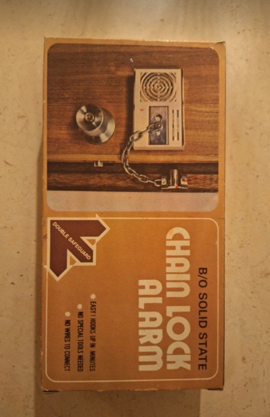 Vintage Chain Lock Alarm - Elektronisch Beveiligingssysteem, Ophalen of Verzenden, Zo goed als nieuw, Overige typen, Raam of Deur