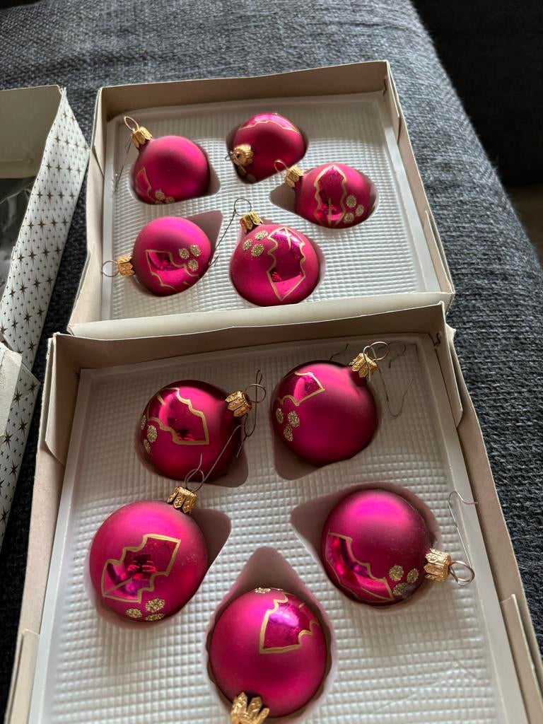 Mooie rose kerstballen, Diversen, Kerst, Ophalen, Gebruikt