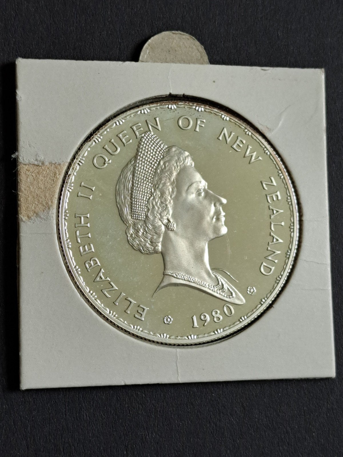 New Zealand one dollar 1980 proof, Ophalen of Verzenden, Losse munt, Zilver